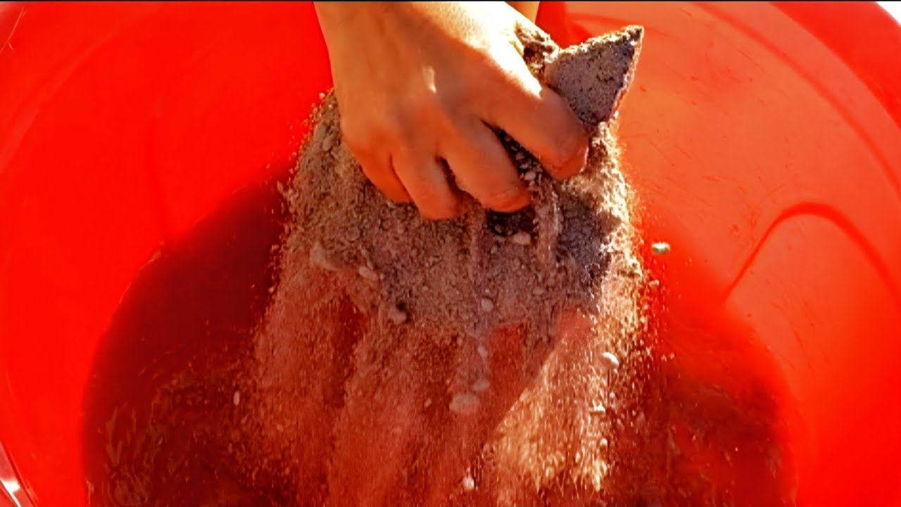 Gritty sand cement dirt shapes crumbling | Dry Wet Crumbling | Oddly Satisfying