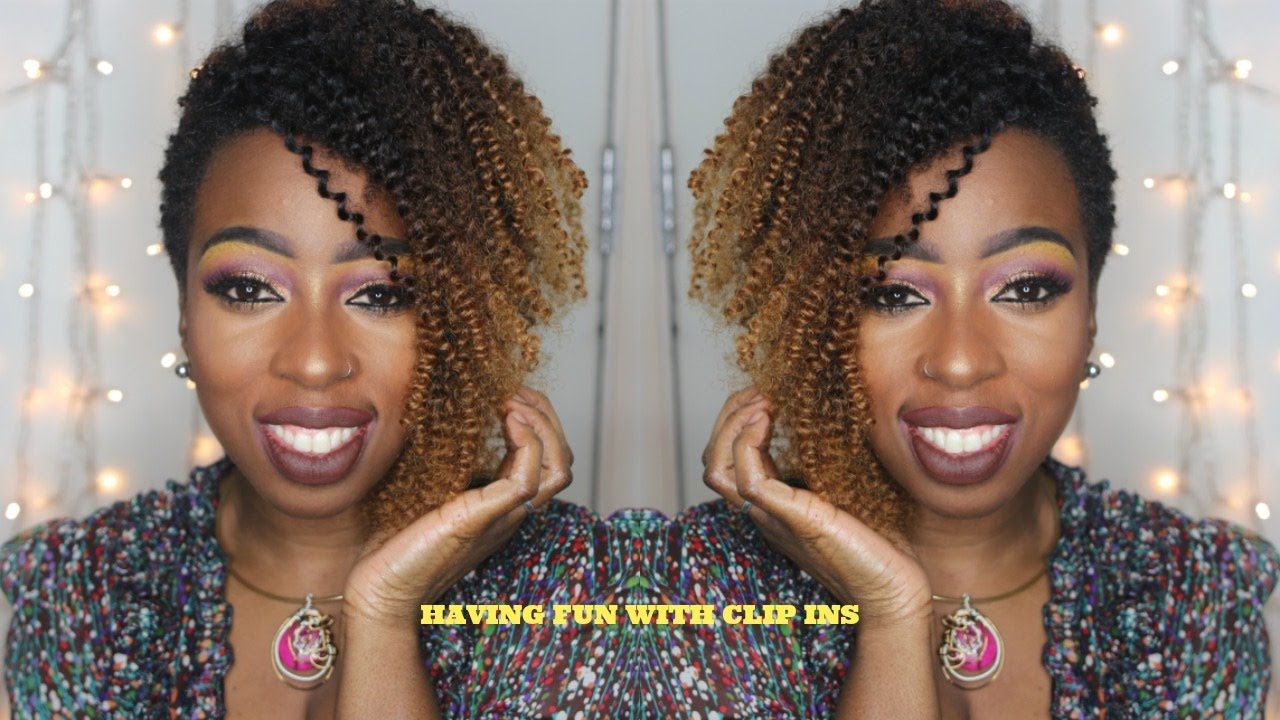 Natural hair Clip Ins | Switch up the look for a TWA| Tapered cut