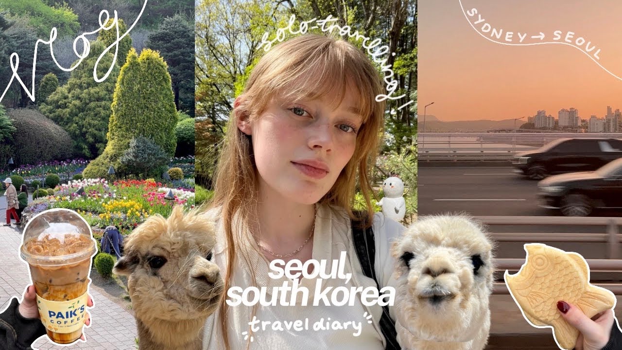 solo in seoul, south korea 🌸 cafe hopping, sightseeing, rice cake class, handmade bags + ALPACAS 🦙