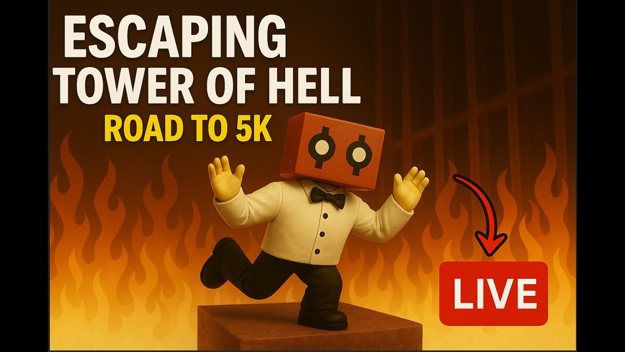 Can I Escape the Tower of Hell Without Dying?! 😱 | Live Challenge to 5K!