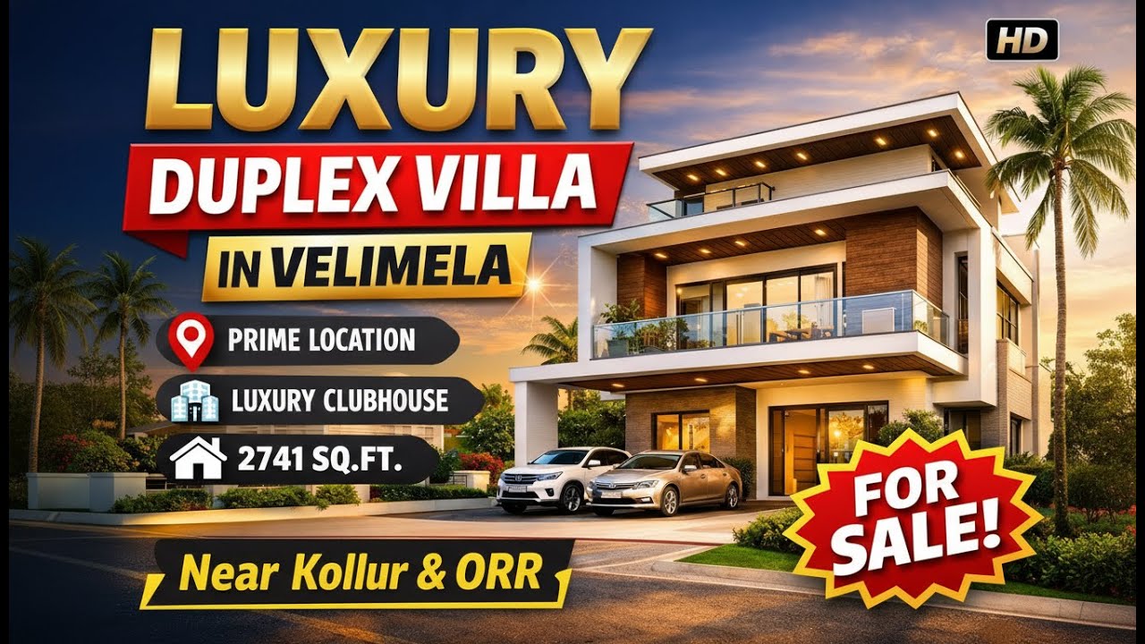 Velimela Duplex Villa for Sale | Near Kollur, Tellapur & ORR | 400 Sq Yds