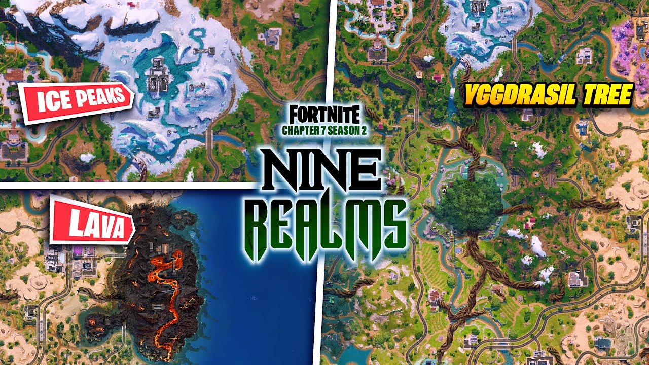 Fortnite Chapter 7 Season 2 NINE REALMS Map Concept 