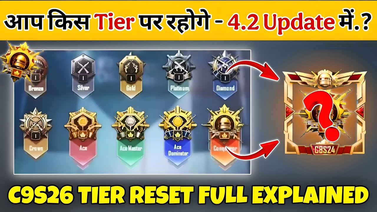 🇮🇳BGMI C9S26 Tier Reset Explained🔥| BGMI Next Season Tier Reset | Every Season Tier Reset Explained✅
