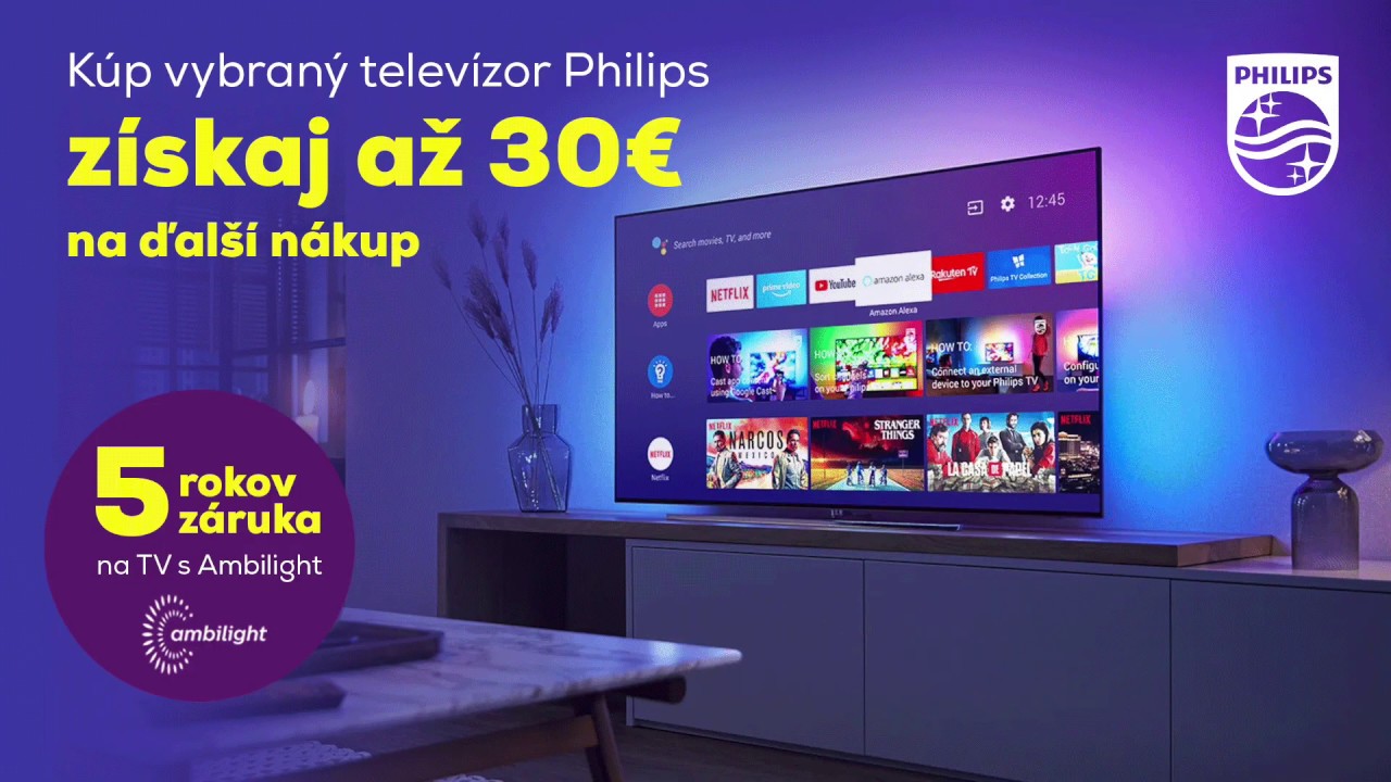 Z&iacute;skaj s Philips TV až 30&euro; na ďal&scaron;&iacute; n&aacute;kup - tpd.sk