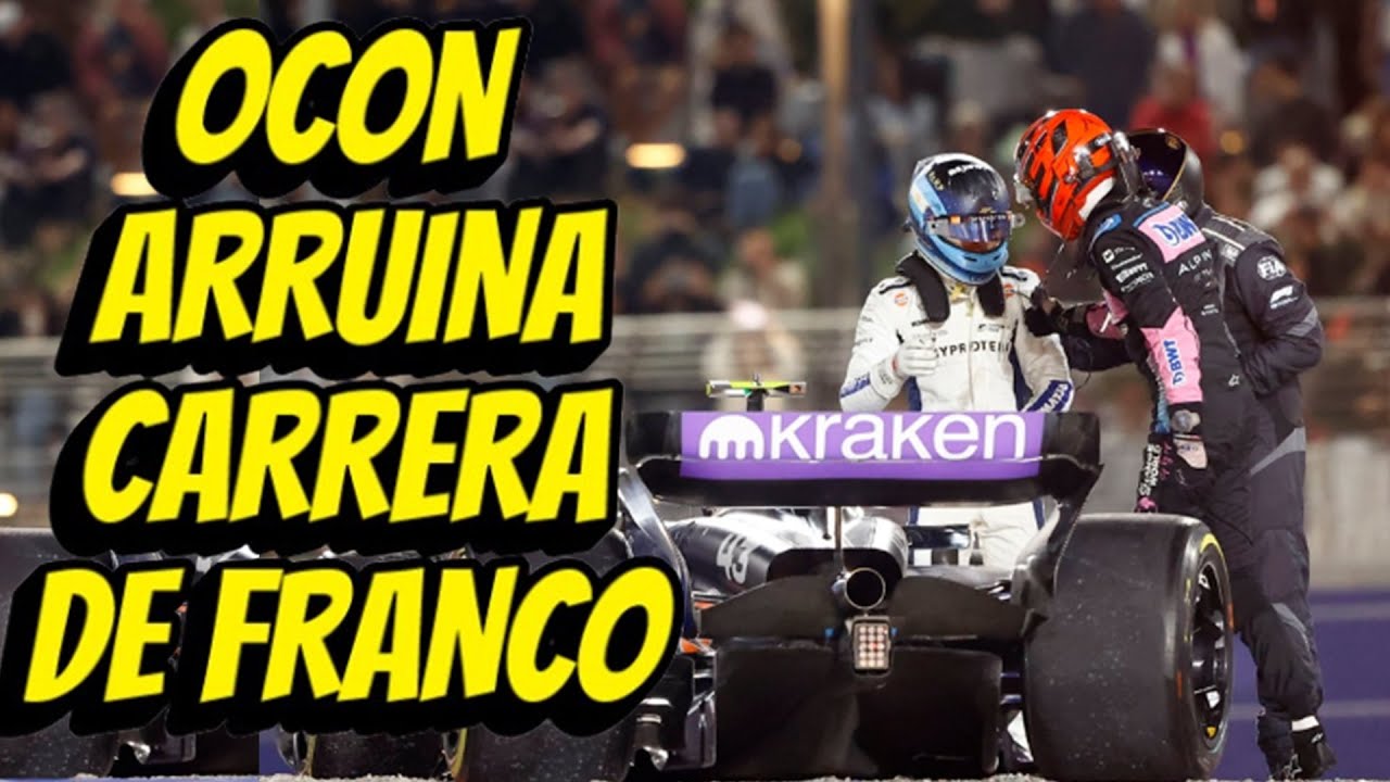 OCON COLISIONA CON COLAPINTO LARGADA GP QATAR 2024 - DESDE LA C&Aacute;MARA DE FRANCO COLAPINTO