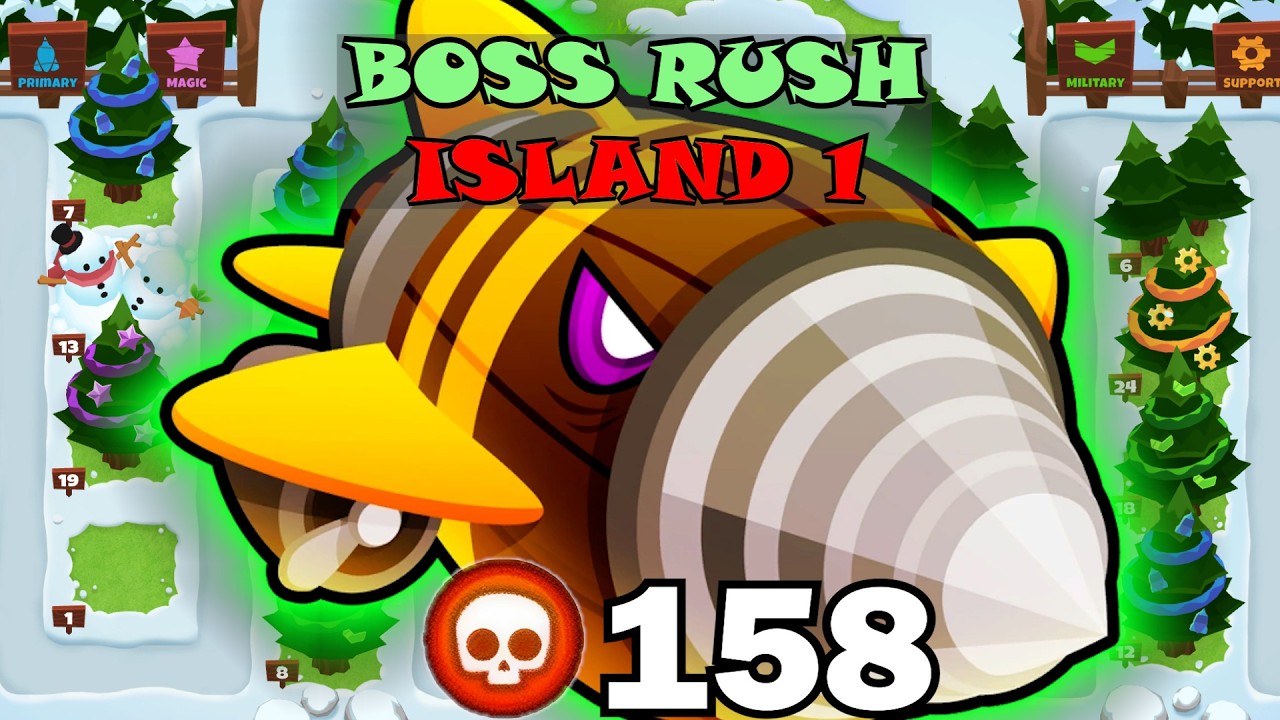 Boss Rush Island 1 | Pops 158 | Dreadbloon | One Two Tree | BTD6 Boss Tutorial