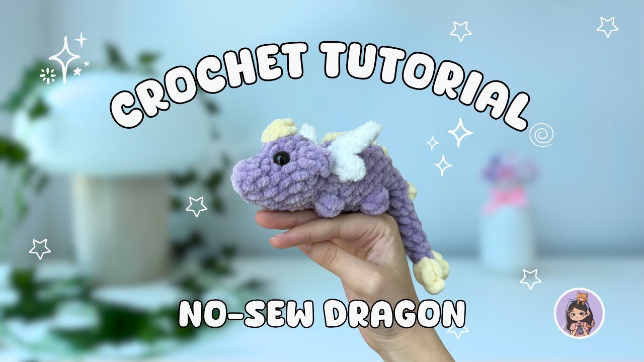 How to crochet NO-SEW dragon, no sped up tutorial l My universe
