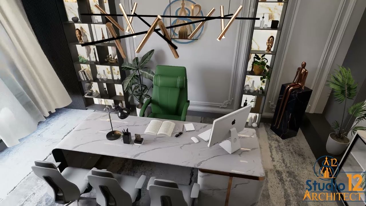 studio 12 office Modern Luxury Office & Reception Design | Ultra Realistic Interior Tour
