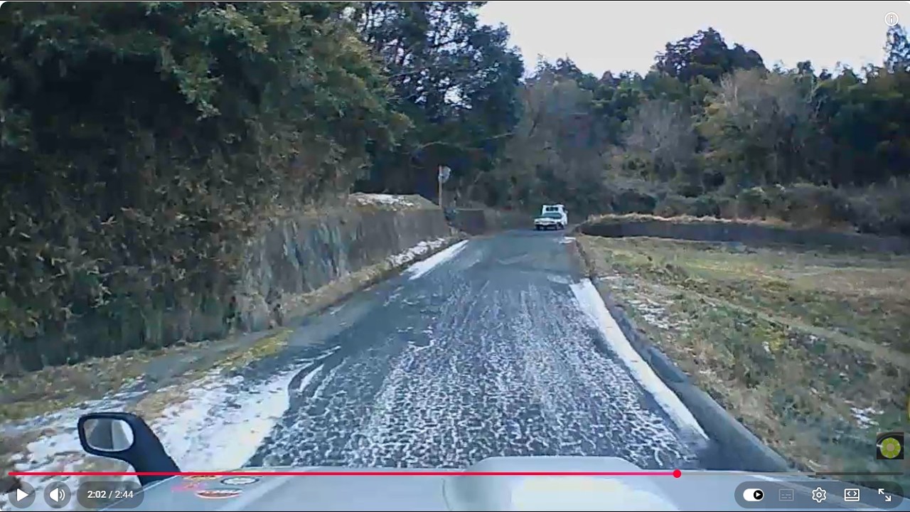 167.台地上～下へ～後半に雪と氷～丘上へ～百均の帰り笑～。群馬帝国の日常劇場。中華激安ドラレコ。たまに米軍ラジオON