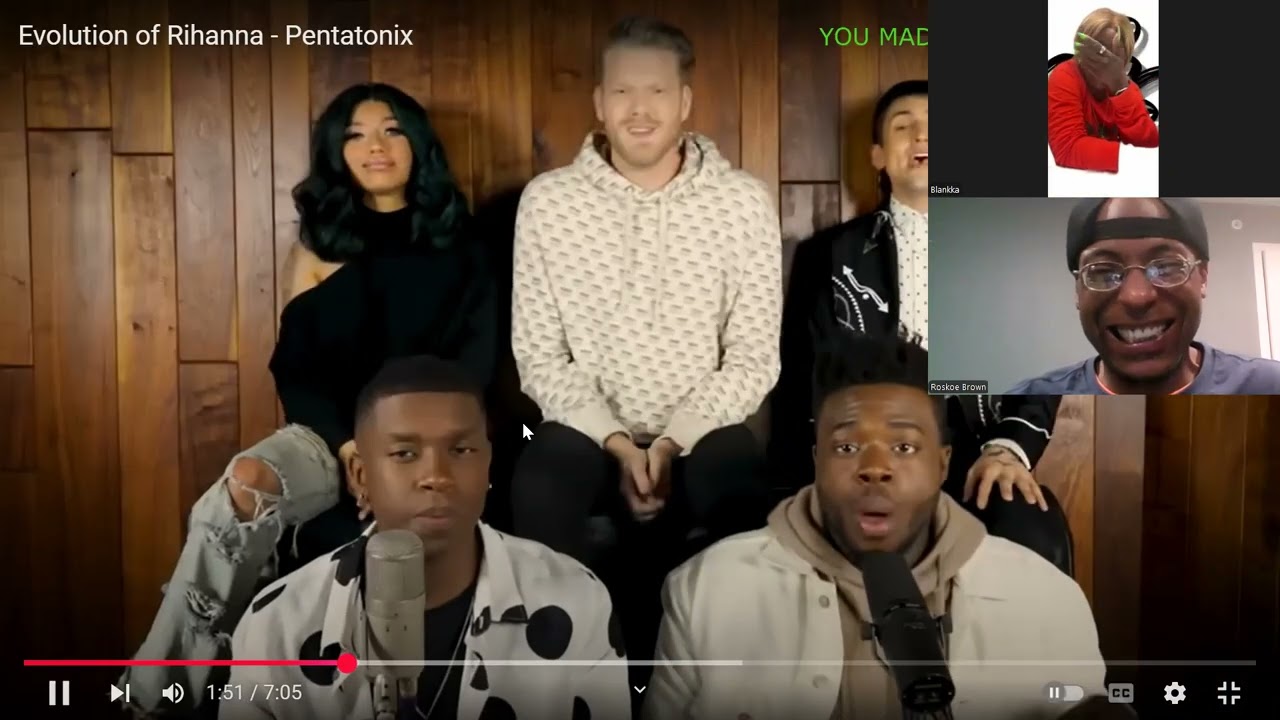 Me & Blankka React To: Pentatonix - Evolution Of Rhianna | Reaction 
