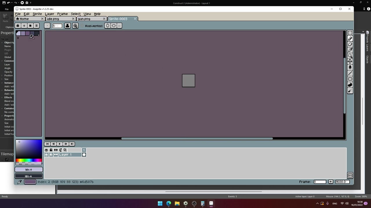 Como hacer un juego de pistolas en Construct 2 o 3 (Top Down Shooter) // #1