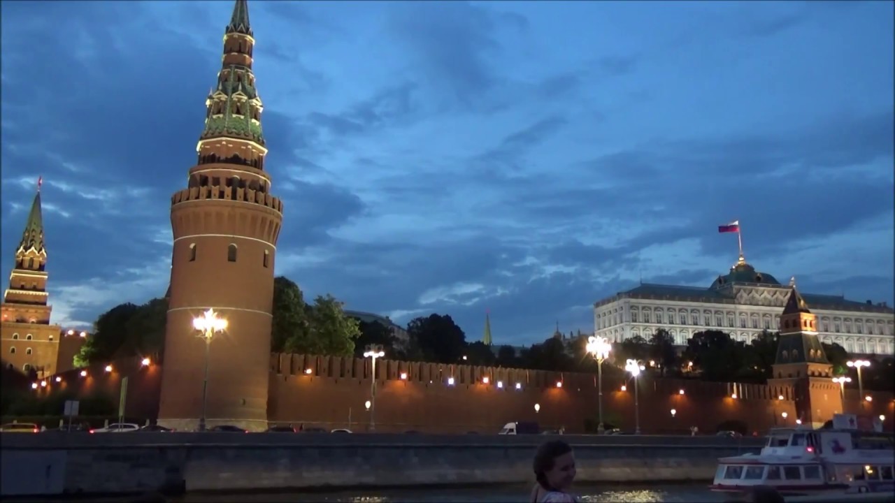 Russia. Moscow  Moscow River Tour.  Avgust 2017 Beautiful Evening