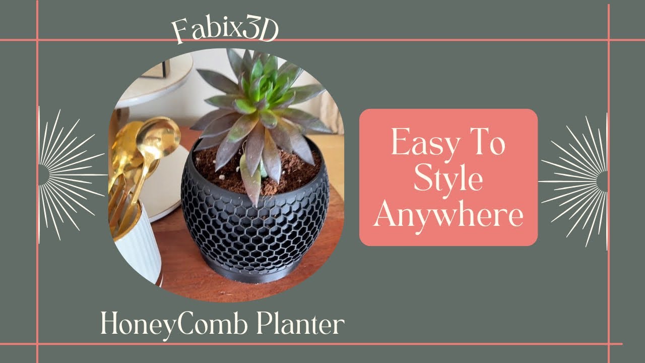 This 3D Printed Honeycomb Planter Instantly Upgraded My Space (Even Napster Approves 🐾)