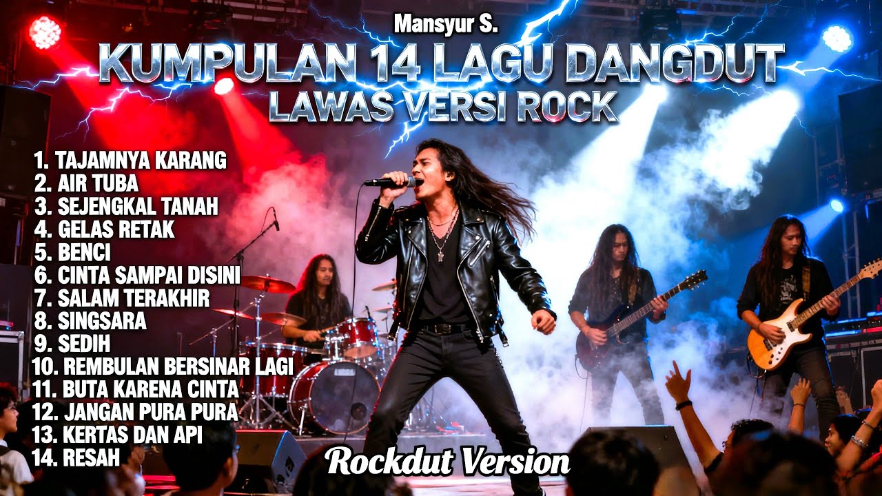 Kumpulan 14 Lagu Dangdut Lawas Mansyur S Versi Rockdut | Rock Metal Live Paling Gahar Full Album
