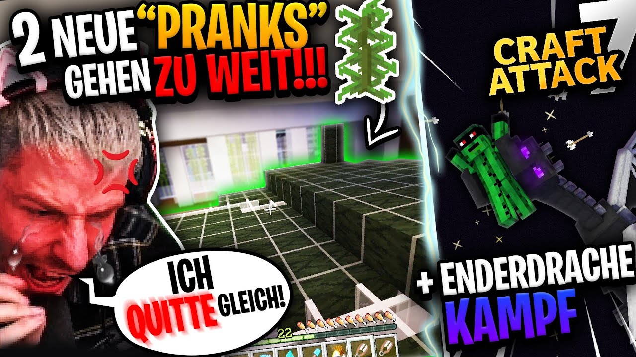 Diese beiden PRANKS an mir gingen ZU WEIT! + ENDERDRACHENKAMPF! Craft Attack 7!