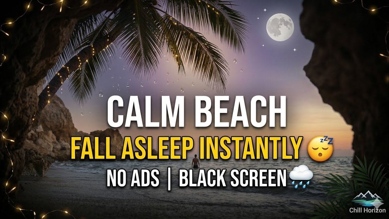 Calm Beach 🌊 3 Hours Ocean Ambient Music for Deep Sleep & Relaxation