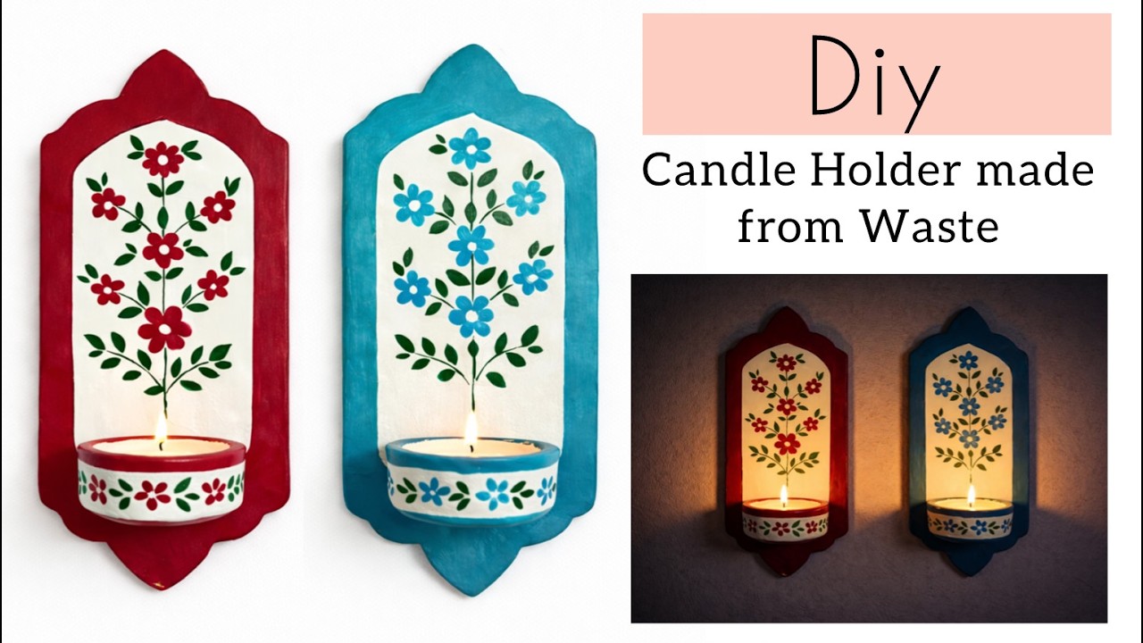 DIY Luxury Candle Holder from Waste! 🕯️✨ | Home Decor Idea | Budget Friendly Decoration