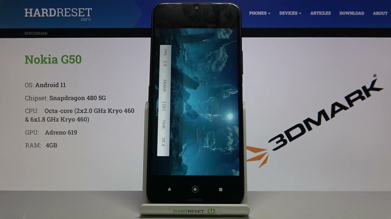 Test of Nokia G50 5G 3dmark wild life extreme