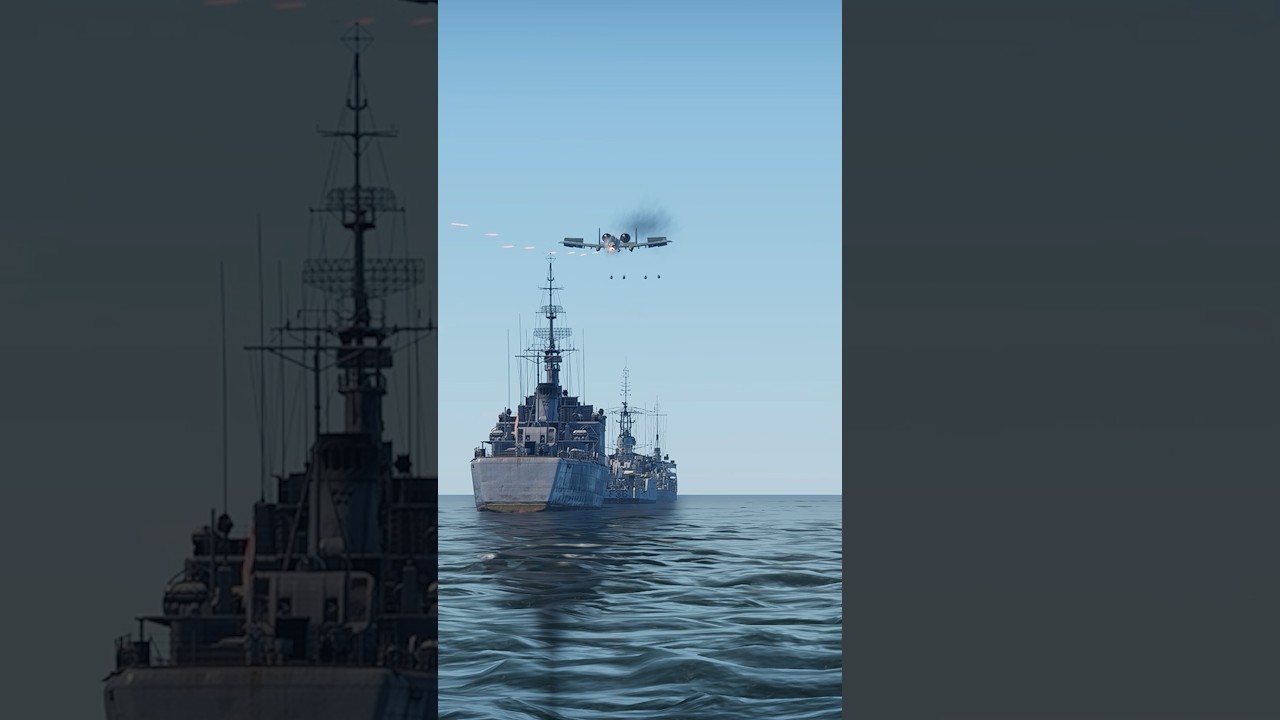 A-10 Warthog attacks HMS Whitby in War Thunder