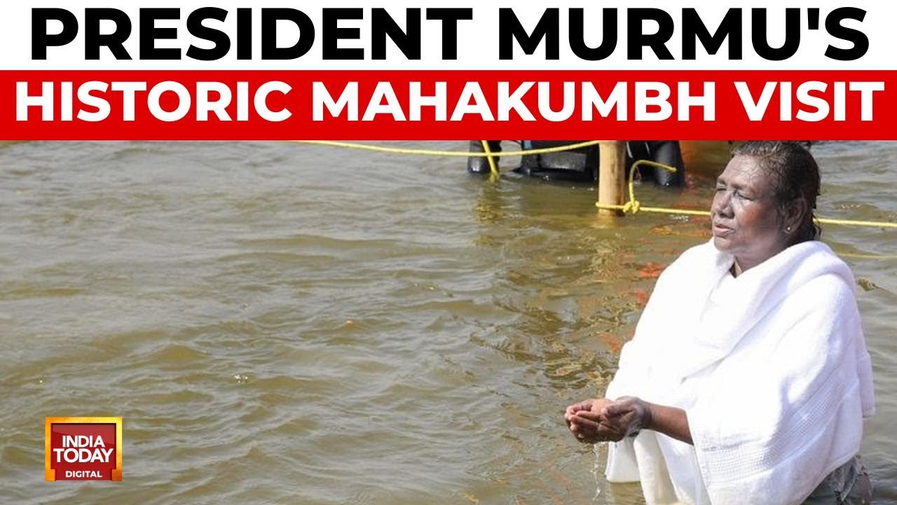 President Murmu Takes Holy Dip at Triveni Sangam During Mahakumbh Visit to Prayagraj