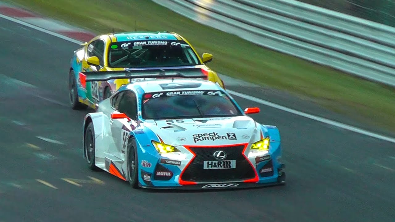 Lexus RC F GT3 LOUD V8 Downshift, Acceleration| VLN Nordschleife