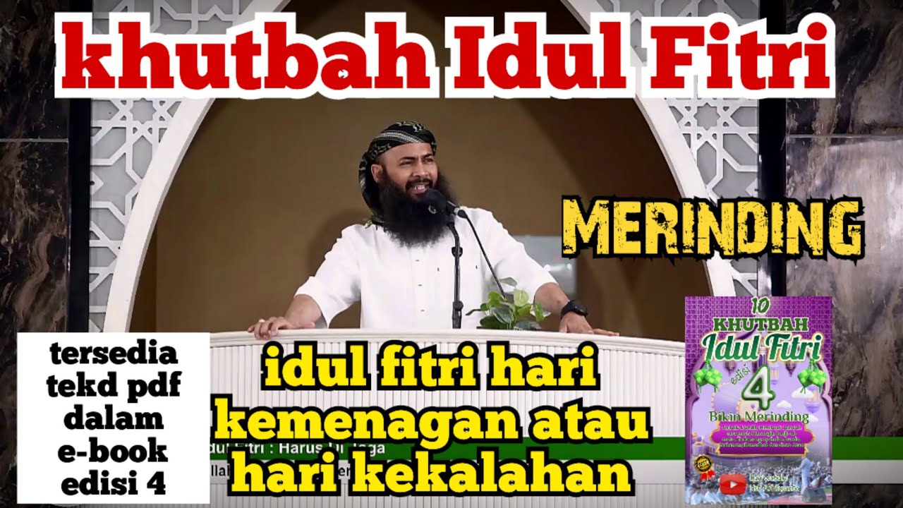 Khutbah idul Fitri Dr syafiq riza basallamah, sedih. Paling sedih. Menyentuh hati. 