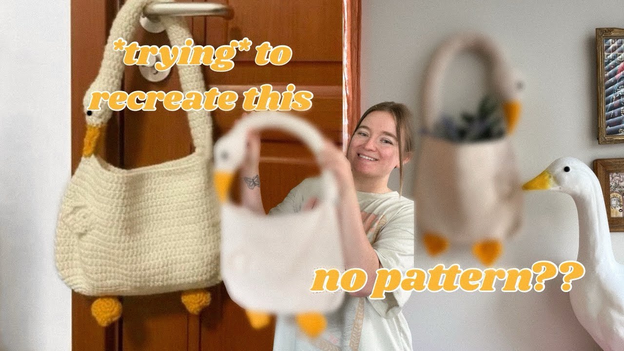 Crocheting a Goose Bag with NO Pattern 🪿