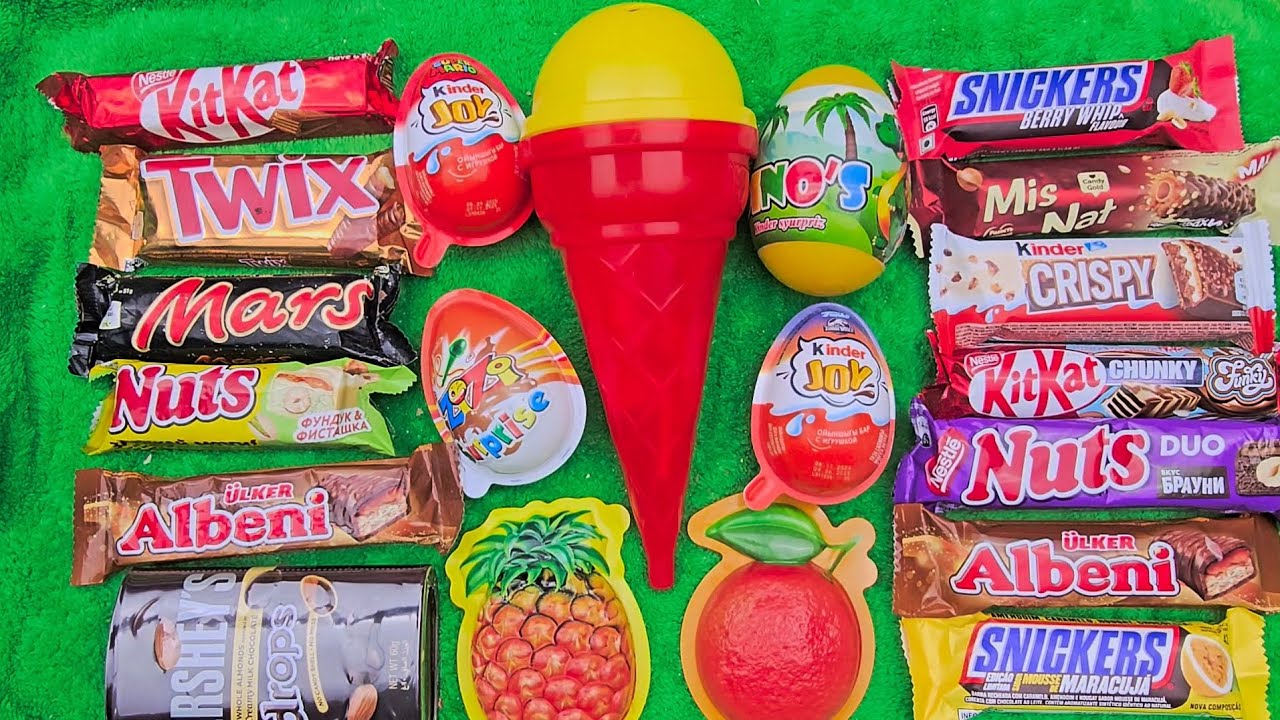 ASMR Most Popular Candys / some lots of colorful rainbow lollipop candy / unpacking chocolate eat