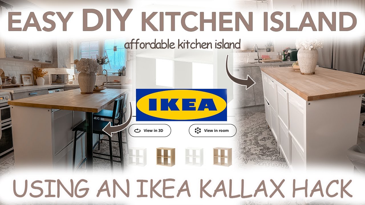 IKEA HACK | Easy DIY Kallax Kitchen Island on a BUDGET 2024