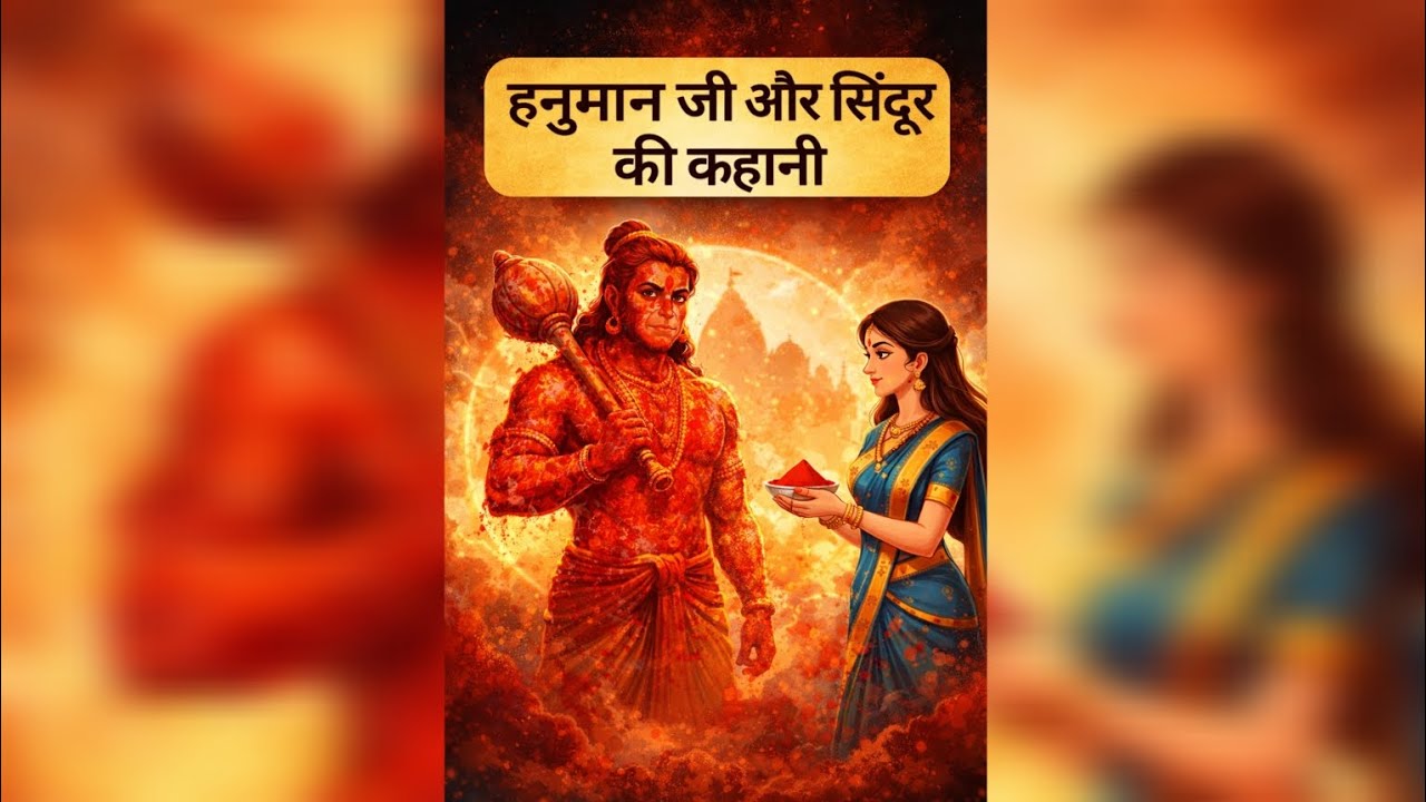 हनुमान जी को सिंदूर क्यों पसंद है? 🚩#hanumanji #bajrangbali #ram #sita