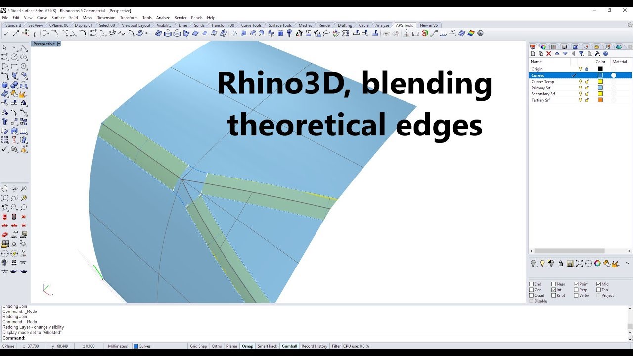 Rhino3d Blending Theoretical Edges