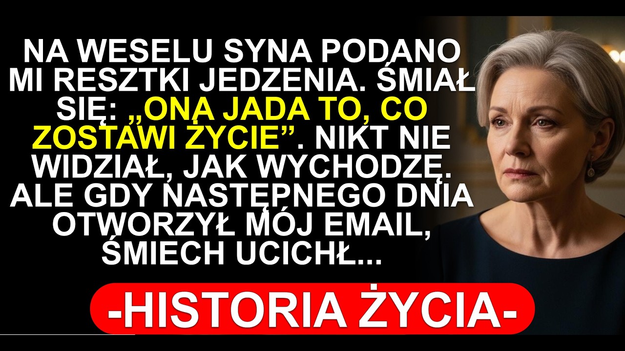 NA WESELU DAŁ MI RESZTKI. NASTĘPNEGO DNIA JEGO RĘCE DRŻAŁY, GDY TO PRZECZYTAŁ!