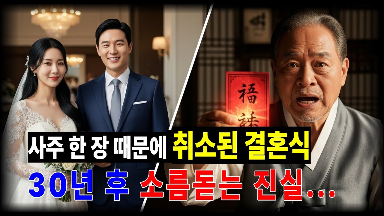사주 한 장 때문에 취소된 결혼식...30년 후 소름돋는 진실