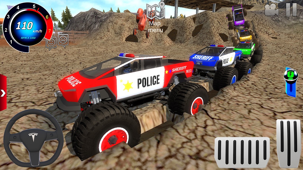 Impossible Off-Road Monster Truck Driver Racing #1 - Police Dirt Car Mud Driving - Android GamePlay