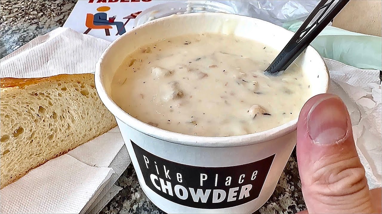 PIKE PLACE CLAM CHOWDER Review @ Pacific Place SEATTLE WA USA 🇺🇸
