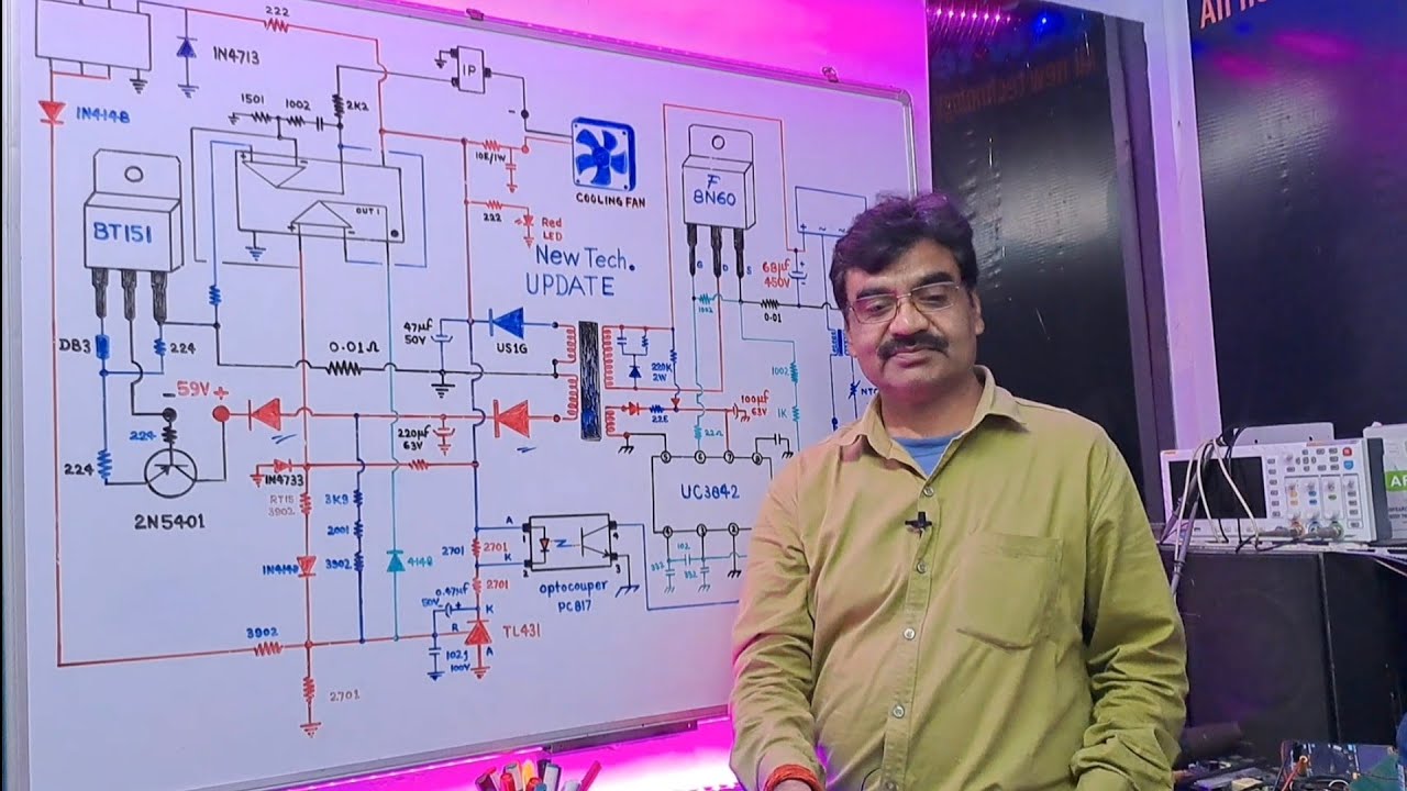 Electric Scooty E-BIKES E-Rickshaw Battery🔋🔥Charger 59V/3A Repair & Working with CIRCUIT Diagram 🔥