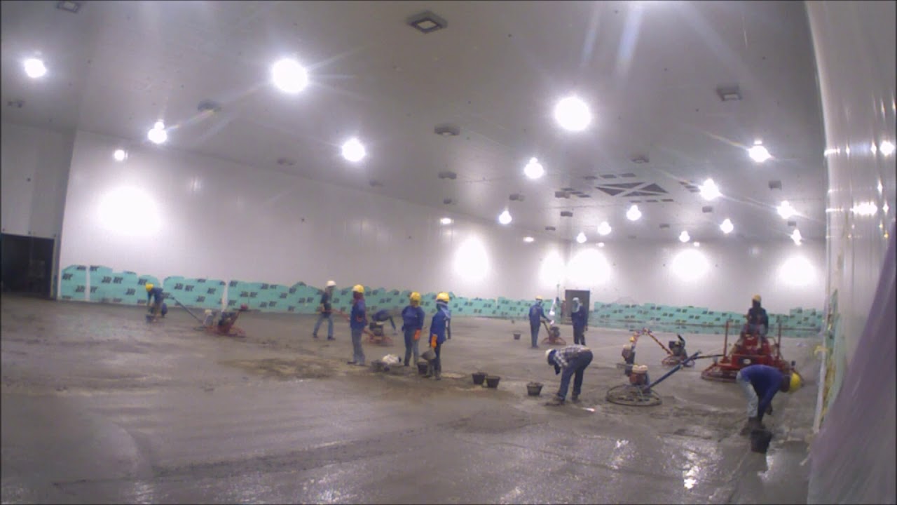 Pouring Concrete for Cold Storage -Time Lapse