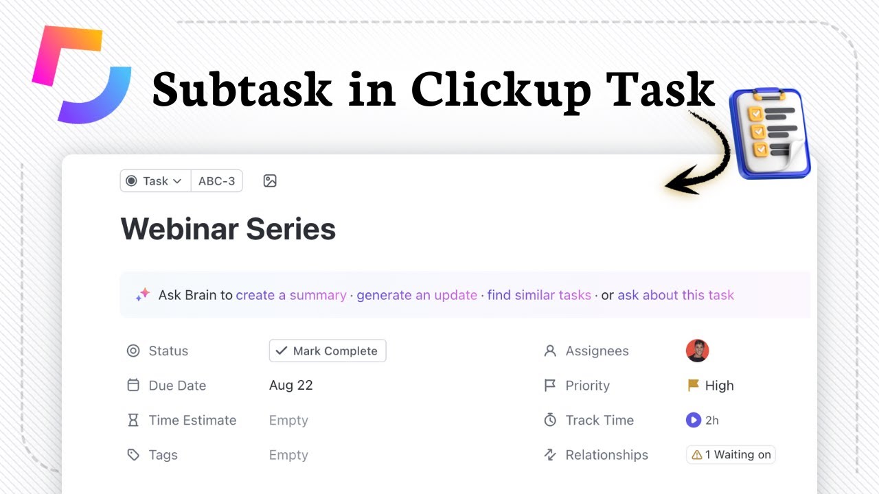 How to Add Subtask in your ClickUp Task