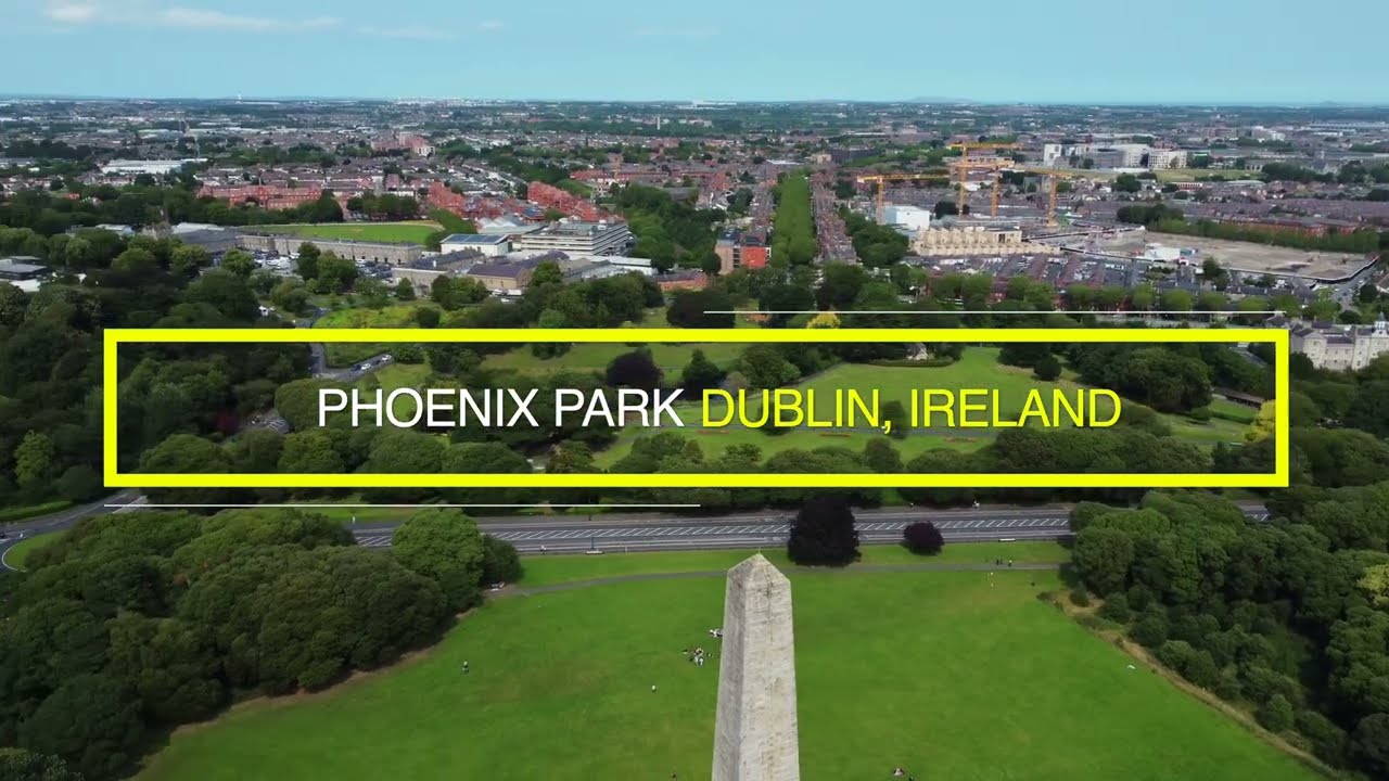Exploring Phoenix Park, Dublin from Above Drone 4K