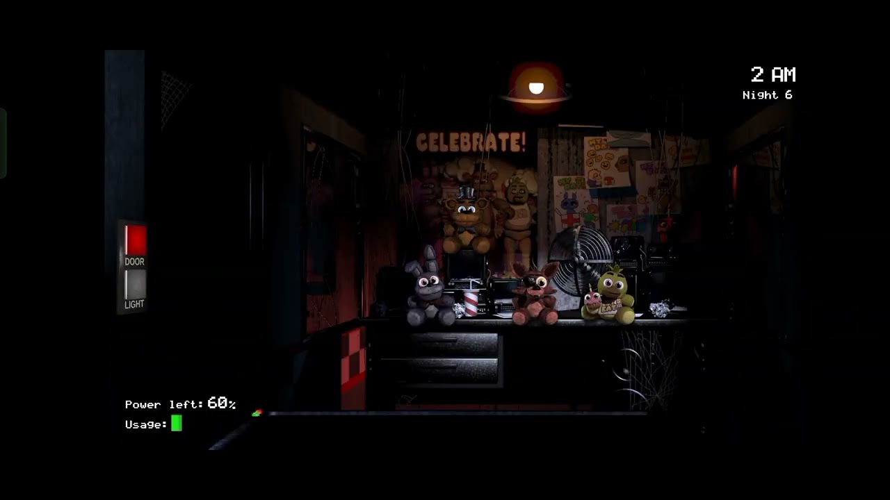 Five Nights At Freddy Gameplay ( Night 6 ) 