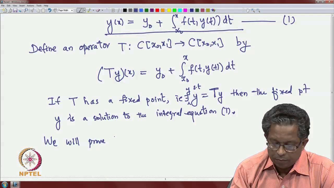 Mod-04 Lec-21 Existence using Fixed Point Theorem