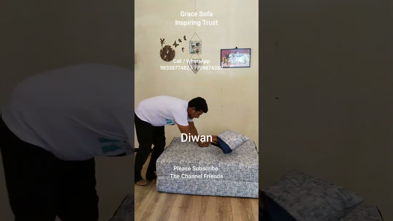 Blue shade sofa bed folding cover washable with cushion dr foam whatsap 9833877482 colours #sofabed