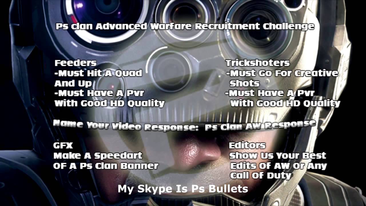 Ps Clan: Advanced Warfare Recruitment Challenge