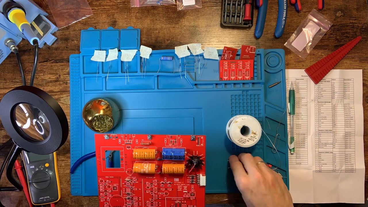 Hairball Audio 1176 Rev F FET Rack DIY Build - Part 2 - Populating the PCB (small components)