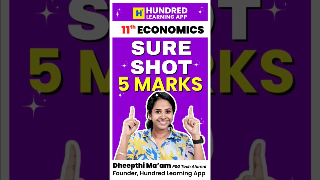 11th Economics sure shot 5 marks public exam 2026 #11th #economics #publicexam2026