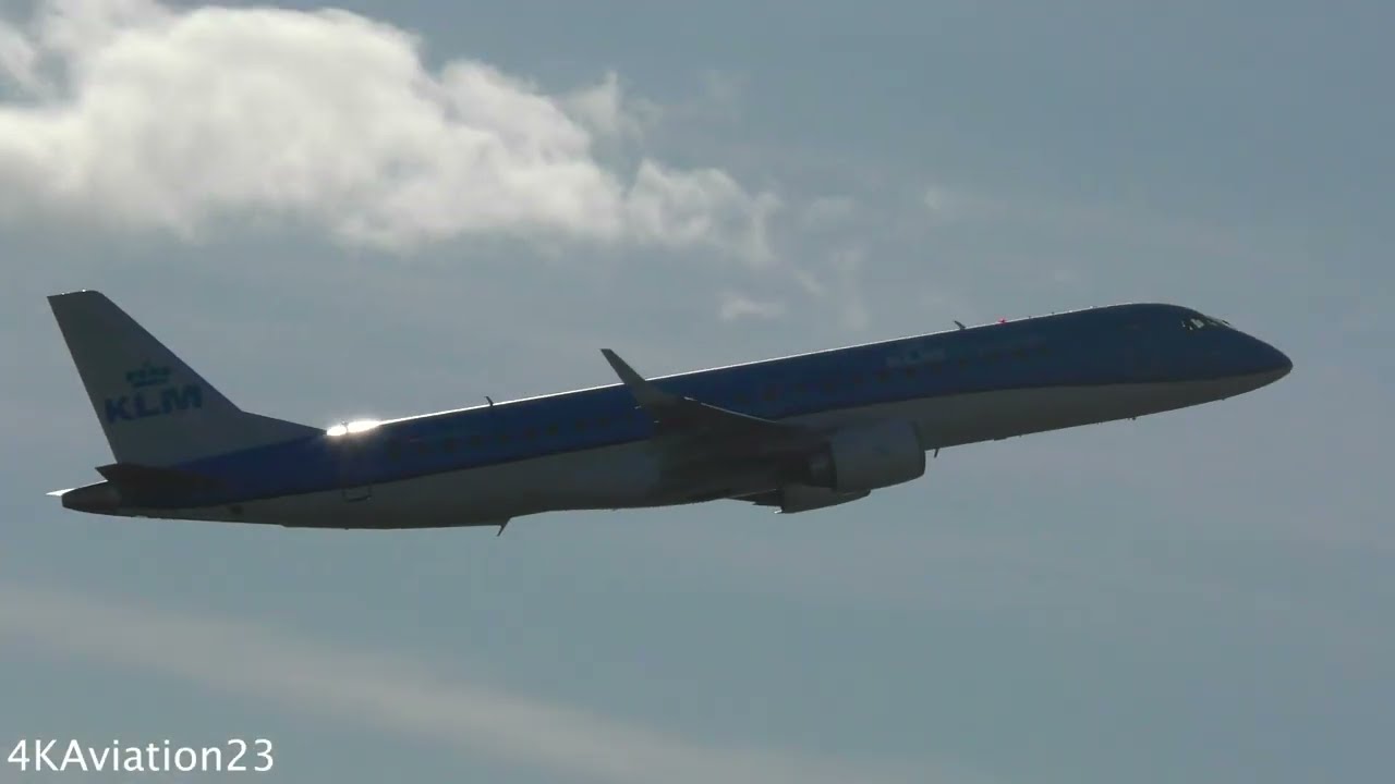 [4K] KLM EMBRAEER E190 ARRIVING AND DEPARTING CORK AIRPORT