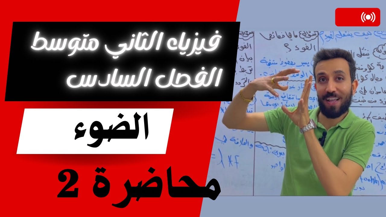 فيزياء الثاني المتوسط | الفصل السادس | الضوء وخصائصه | الخسوف والكسوف محاضرة 2 |صفحة 73