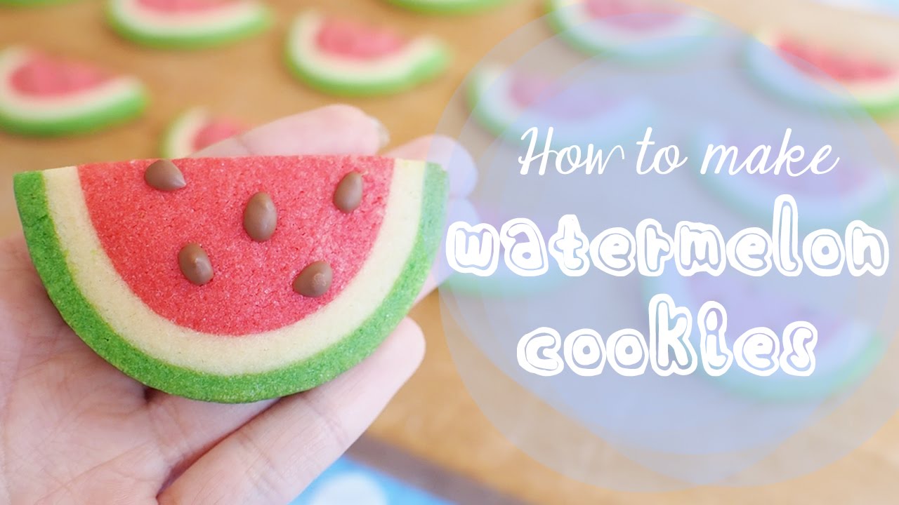 Cute Watermelon Cookies | Baking Tutorial