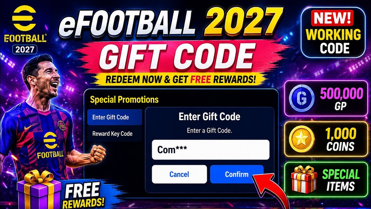How to Redeem eFootball 2027 Gift Code | Get Free Chance Deal & Rewards