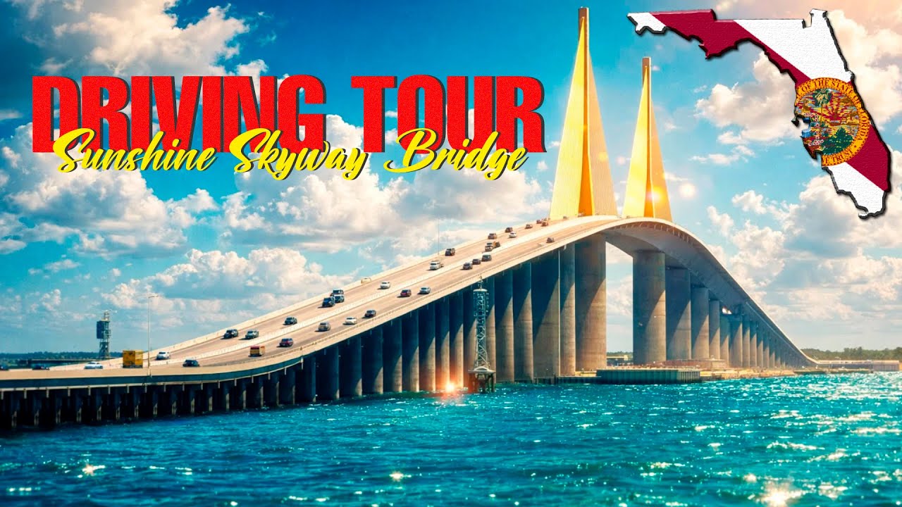 Sunshine Skyway Bridge Driving Tour | Tampa Bay Florida Scenic Drive 4K